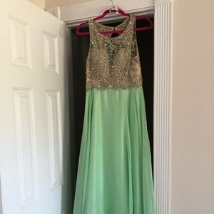 Prom dress with earrings worn once